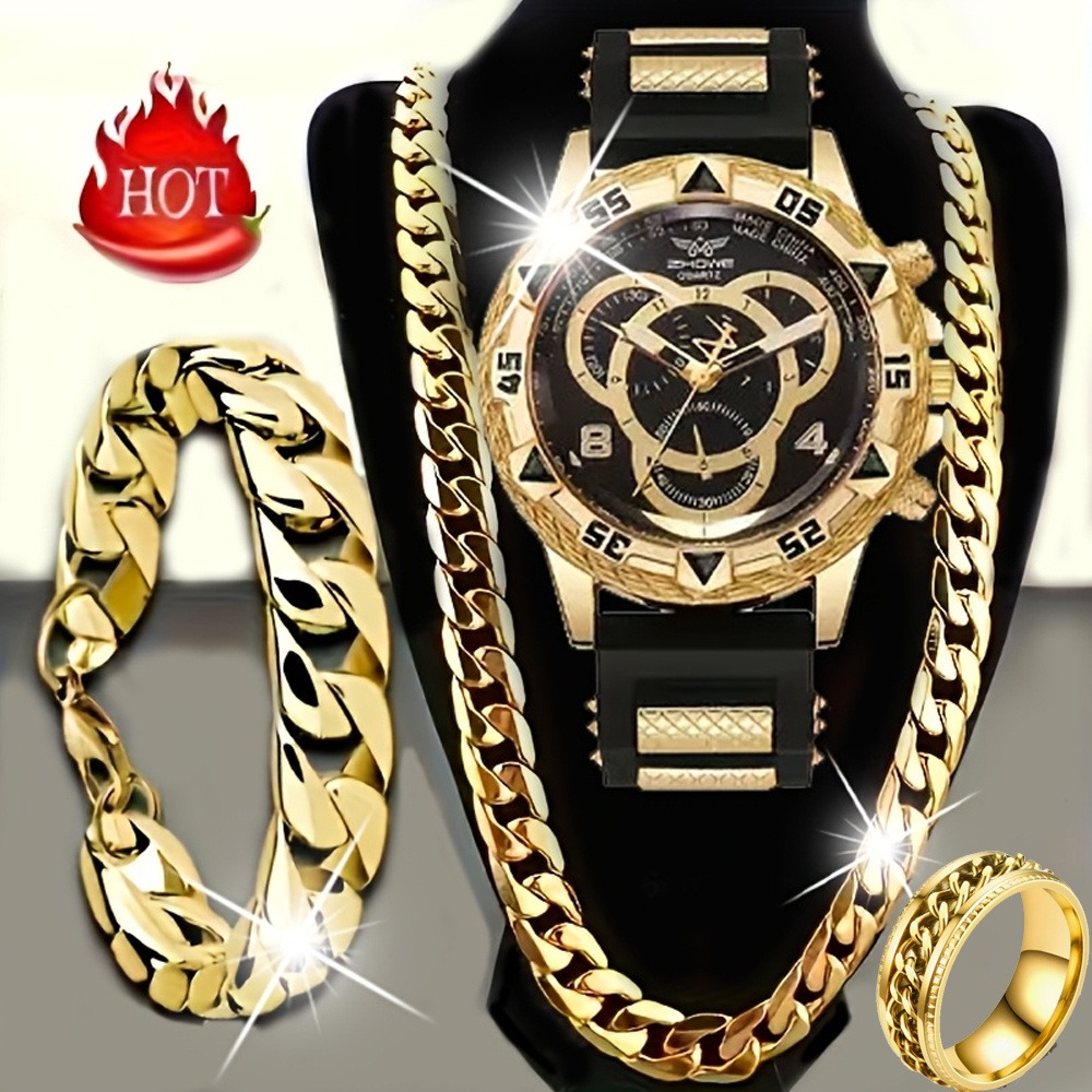 Mystery Jewelry Jar Watches - Набор из 4 предметов: роскошные мужские