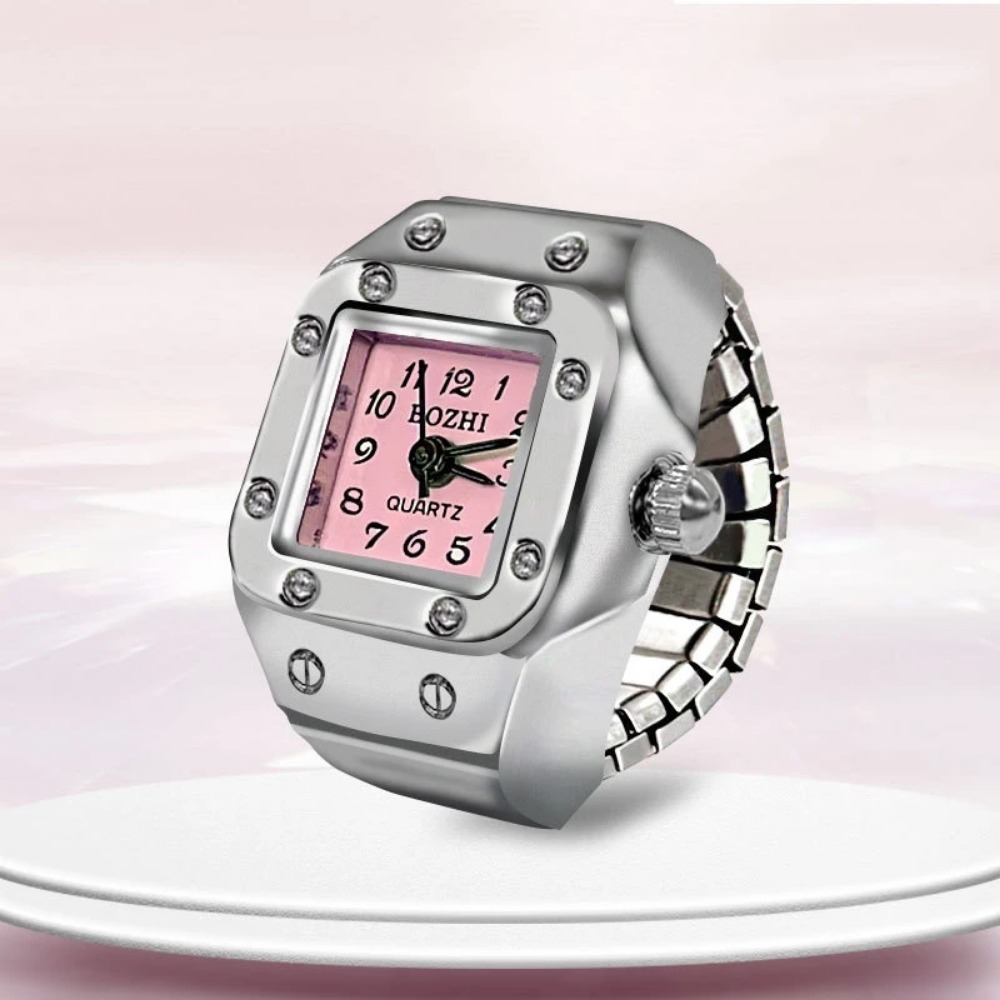 Mystery Jewelry Jar Watches - Креативные кольцевые часы с квадратным циферблатом,