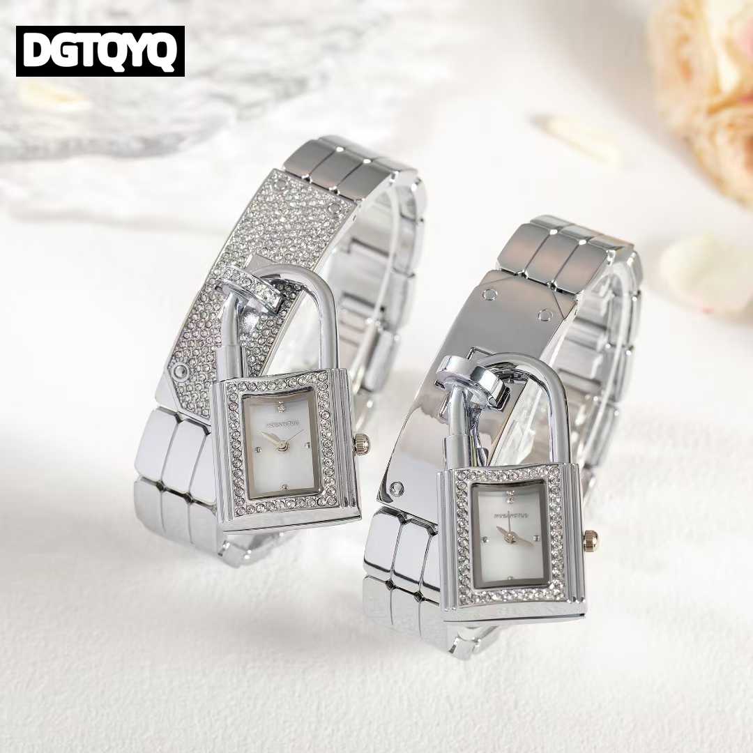 Jewelry Diamond Watches - Женские серебряные наручные часы со съемным