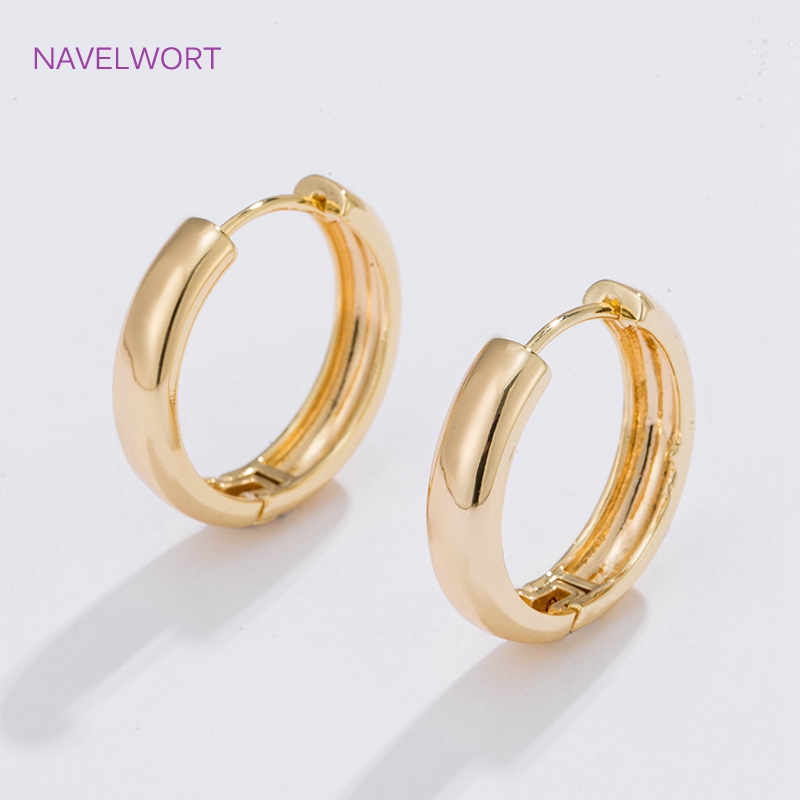 Hoop Earrings - Серьги кольцами 6 размеров, позолоченные круглые