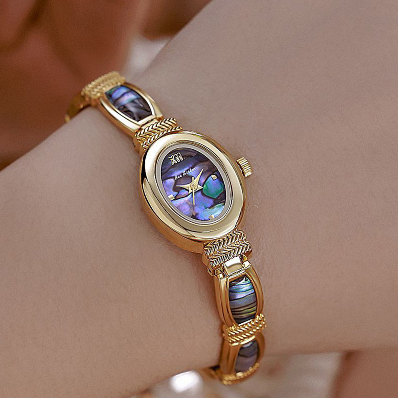 Jewelry Watches Gold - Женские часы-браслет с овальным циферблатом, лучший