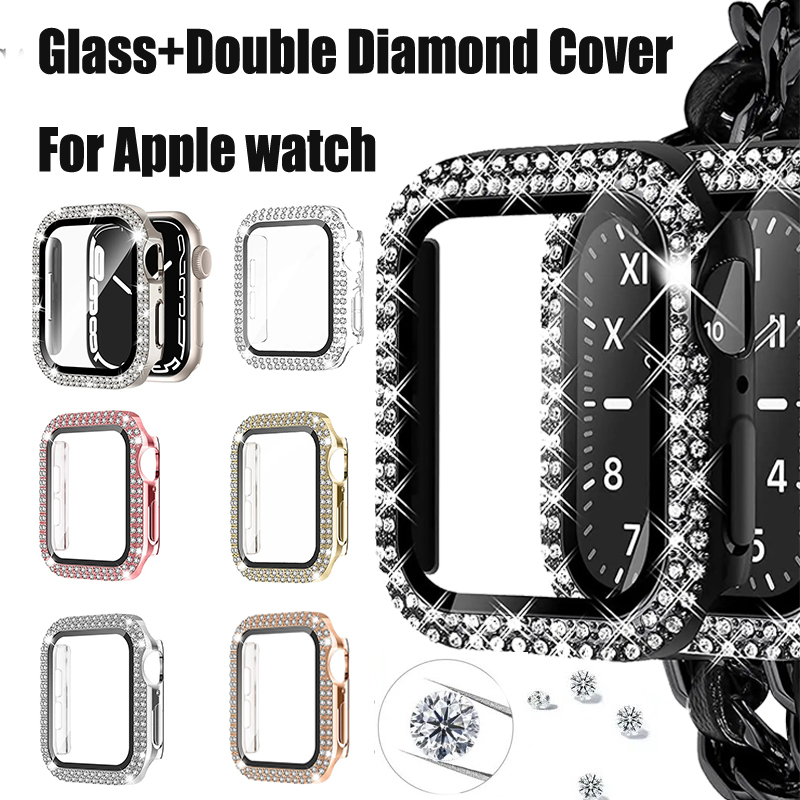 Jewelry Smart Watches - Стекло + алмазный чехол для Apple