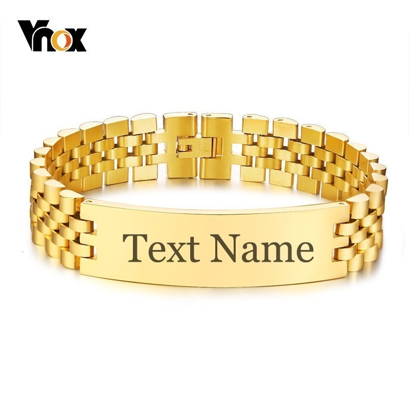 Jewelry Watches Men - Браслет Vnox для мужчин с именной