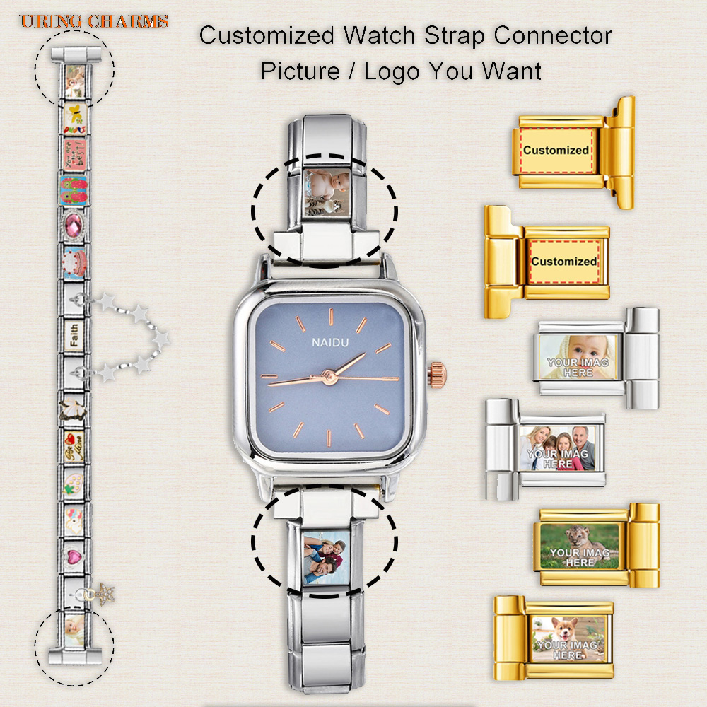 Jewelry Watches Men - 1 пара изображений логотипа, индивидуальный ремешок