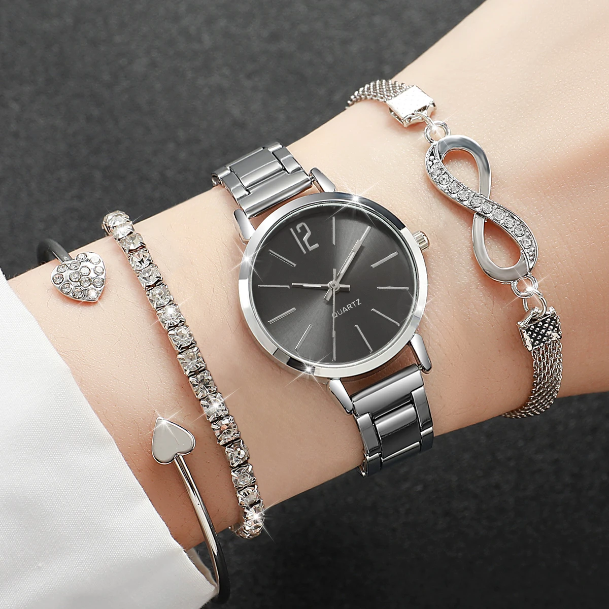 4 шт./компл. модные женские ча – обзор и цена Jewelry Diamond Watches