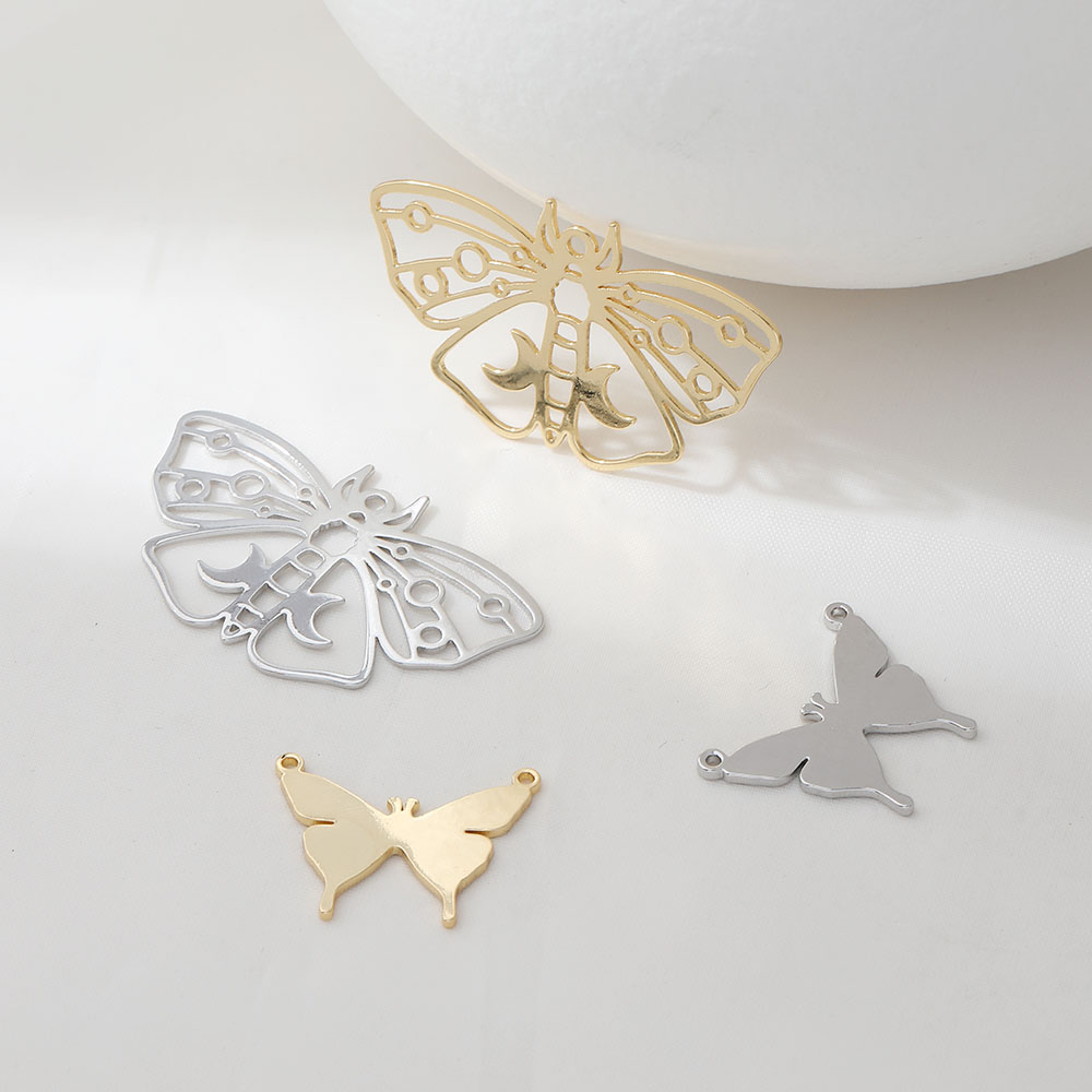 6 шт., 14 К позолоченный лист, – обзор и цена Butterfly Pendant Necklace