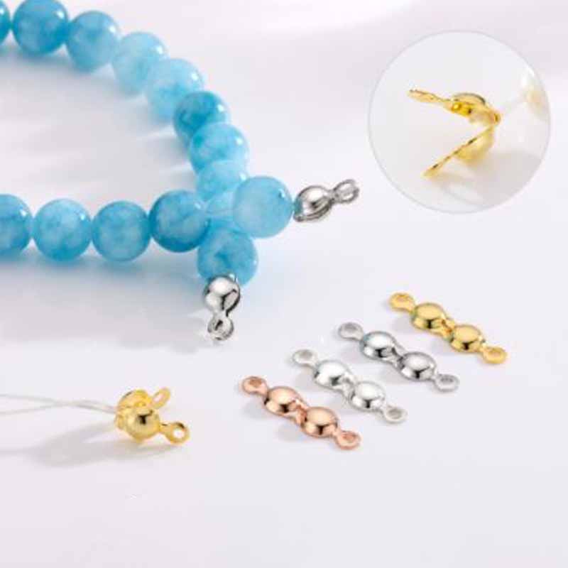4 шт. Настоящие цельные застеж – обзор и цена Charm Bracelet Beads