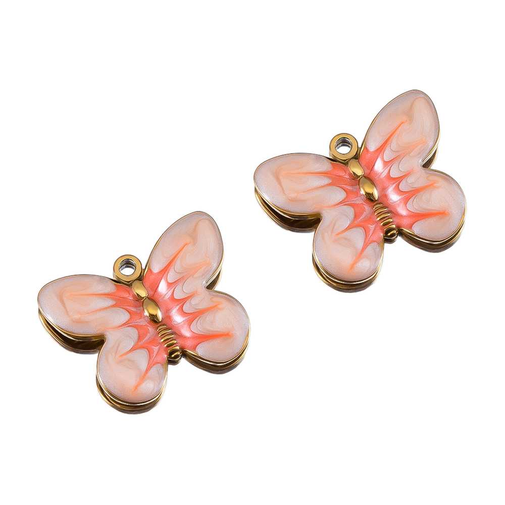 2 шт., эмаль из нержавеющей ст – обзор и цена Butterfly Pendant Necklace