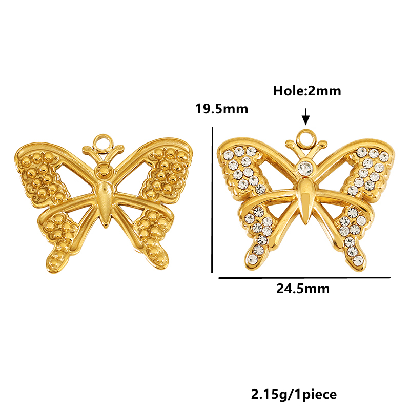 Набор из 4 подвесок-шармов из  – обзор и цена Butterfly Pendant Necklace