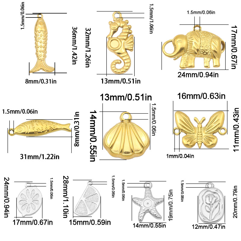 2 шт. золотого цвета морской к – обзор и цена Butterfly Pendant Necklace
