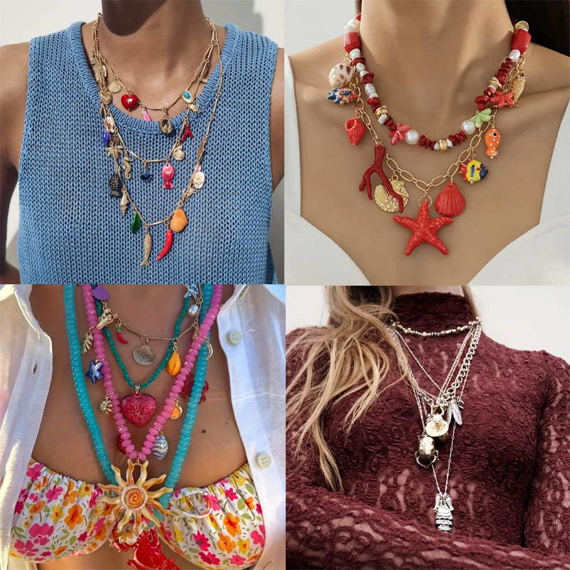 2 шт. золотого цвета морской к – обзор и цена Butterfly Pendant Necklace