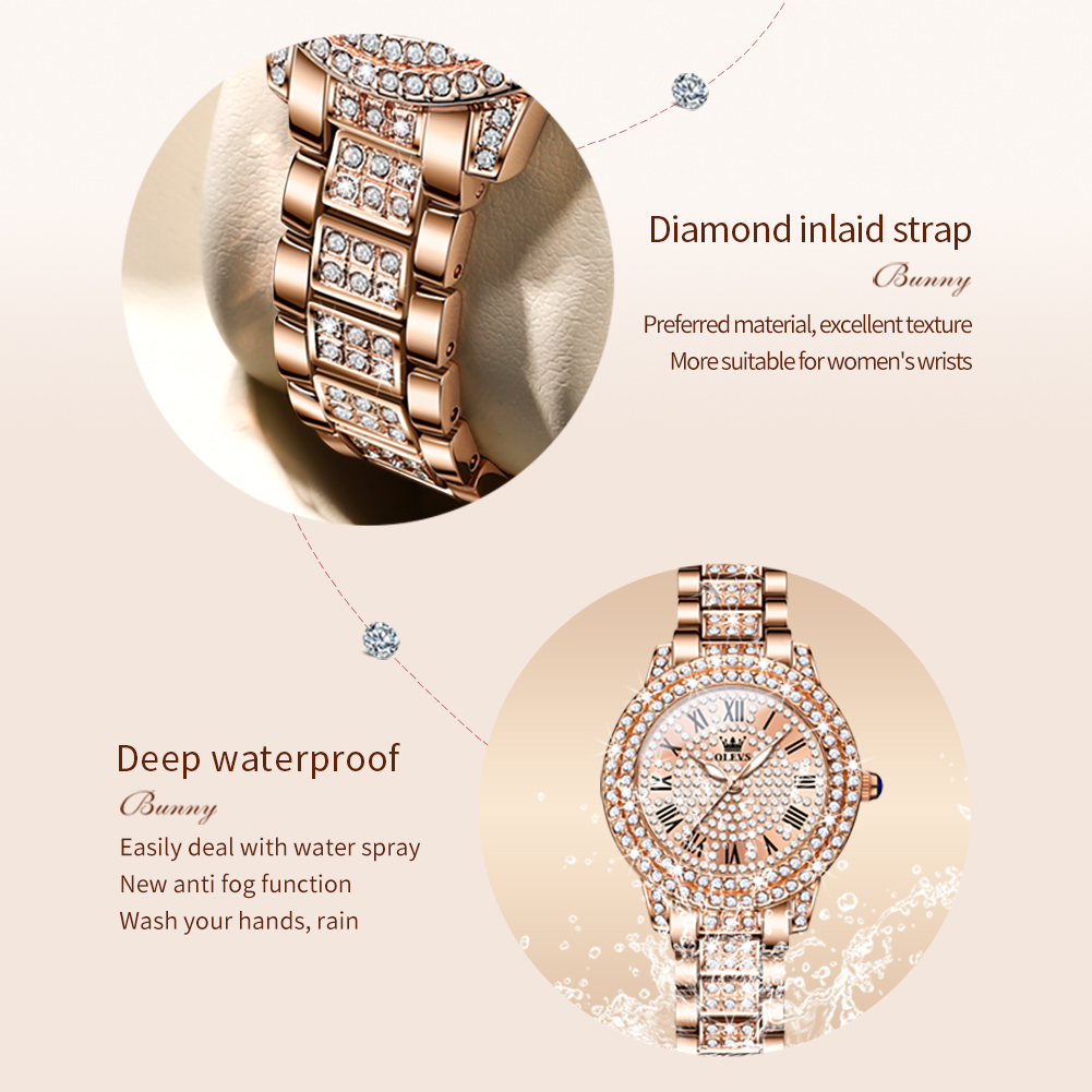 OLEVS 9943 Роскошные оригиналь – обзор и цена Jewelry Diamond Watches